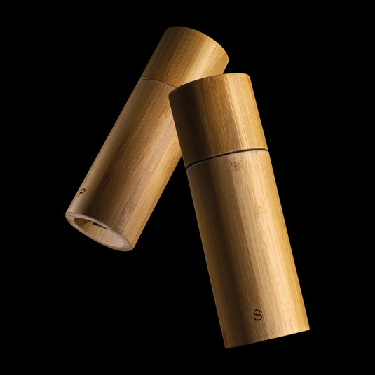 Ukiyo bamboo salt and pepper mill set - Custom Wood Designs
