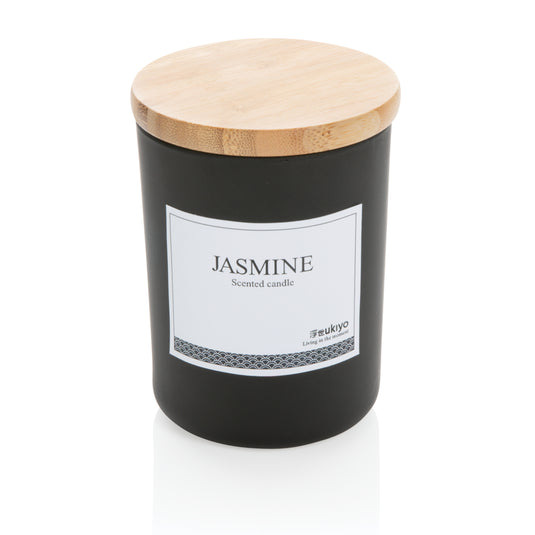 Ukiyo deluxe scented candle with bamboo lid - Custom Wood Designs