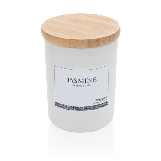 Ukiyo deluxe scented candle with bamboo lid - Custom Wood Designs