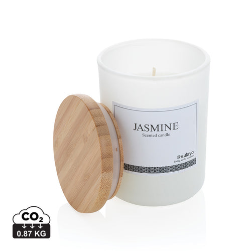 Ukiyo deluxe scented candle with bamboo lid - Custom Wood Designs