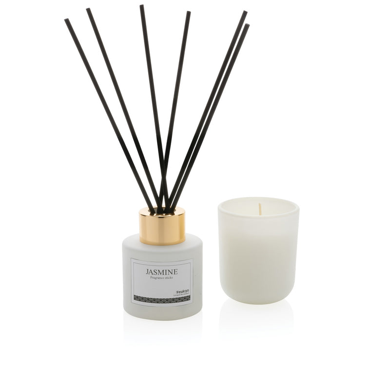 Load image into Gallery viewer, Ukiyo candle and fragrance sticks gift set - Custom Wood Designs

