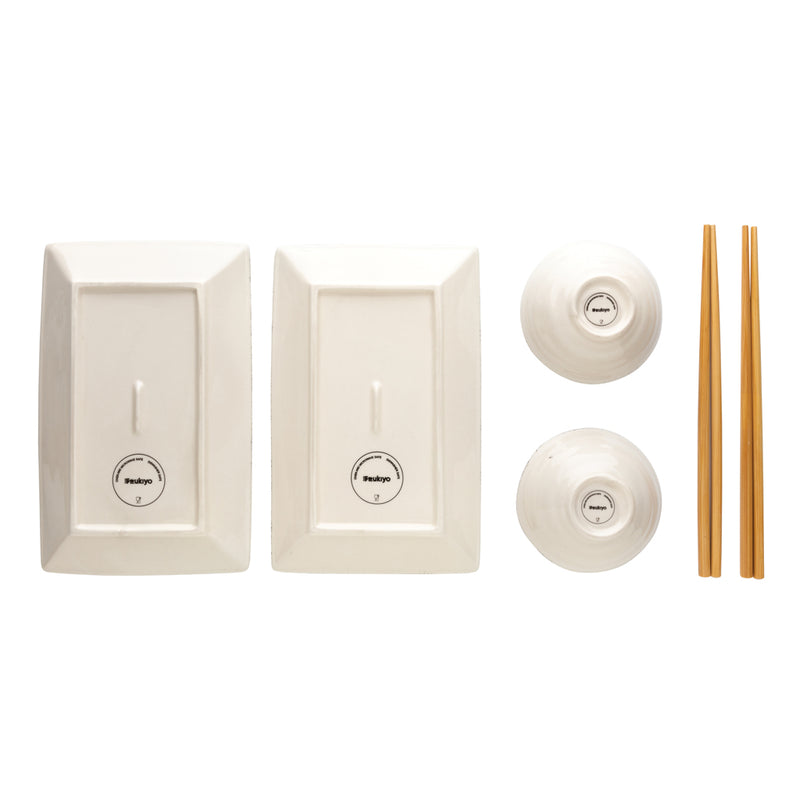 Load image into Gallery viewer, Ukiyo sushi dinner set for two - Custom Wood Designs
