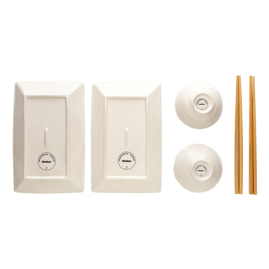 Ukiyo sushi dinner set for two - Custom Wood Designs