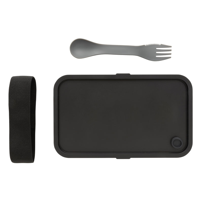 Load image into Gallery viewer, GRS recycled PP lunch box with spork - Custom Wood Designs
