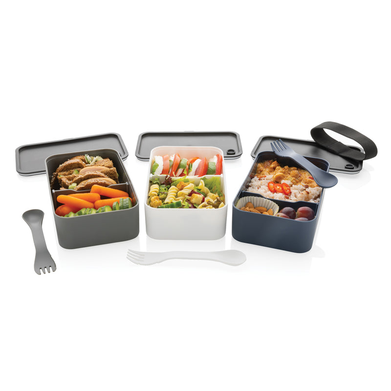 Load image into Gallery viewer, GRS recycled PP lunch box with spork - Custom Wood Designs
