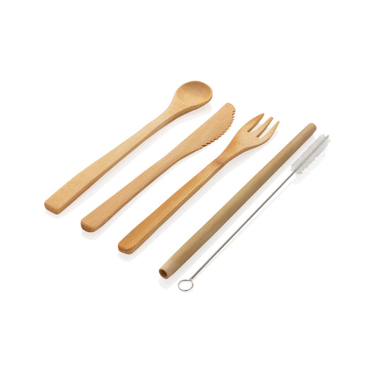 Reusable bamboo travel cutlery set - Custom Wood Designs