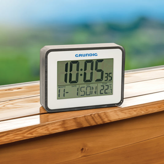 Grundig weatherstation alarm and calendar - Custom Wood Designs