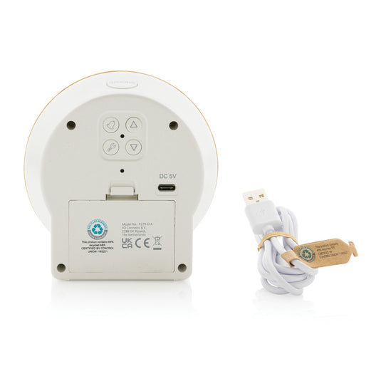 Utah RCS rplastic and bamboo LCD desk clock - Custom Wood Designs