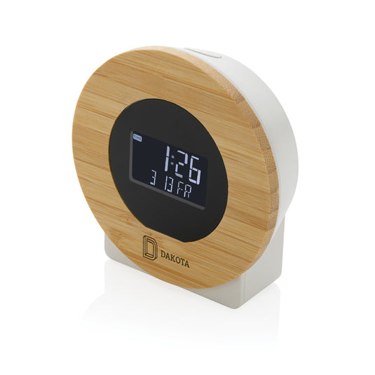 Utah RCS rplastic and bamboo LCD desk clock - Custom Wood Designs