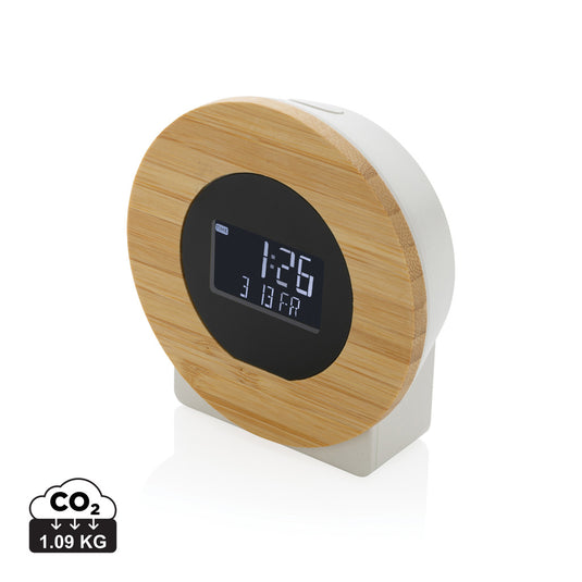 Utah RCS rplastic and bamboo LCD desk clock - Custom Wood Designs