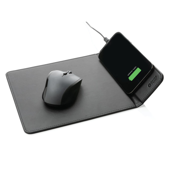 Swiss Peak RCS recycled PU 10W wireless charging mousepad - Custom Wood Designs