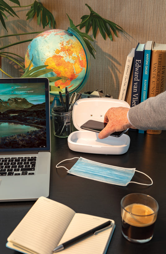 UV-C steriliser box with 5W wireless charger - Custom Wood Designs