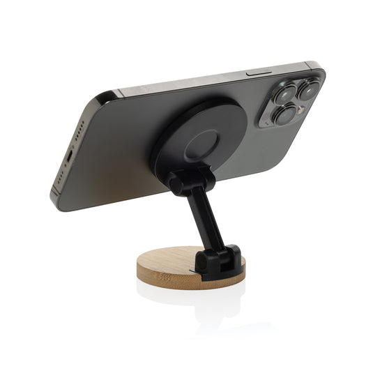 Magmount RCS recycled plastic and bamboo phone stand - Custom Wood Designs