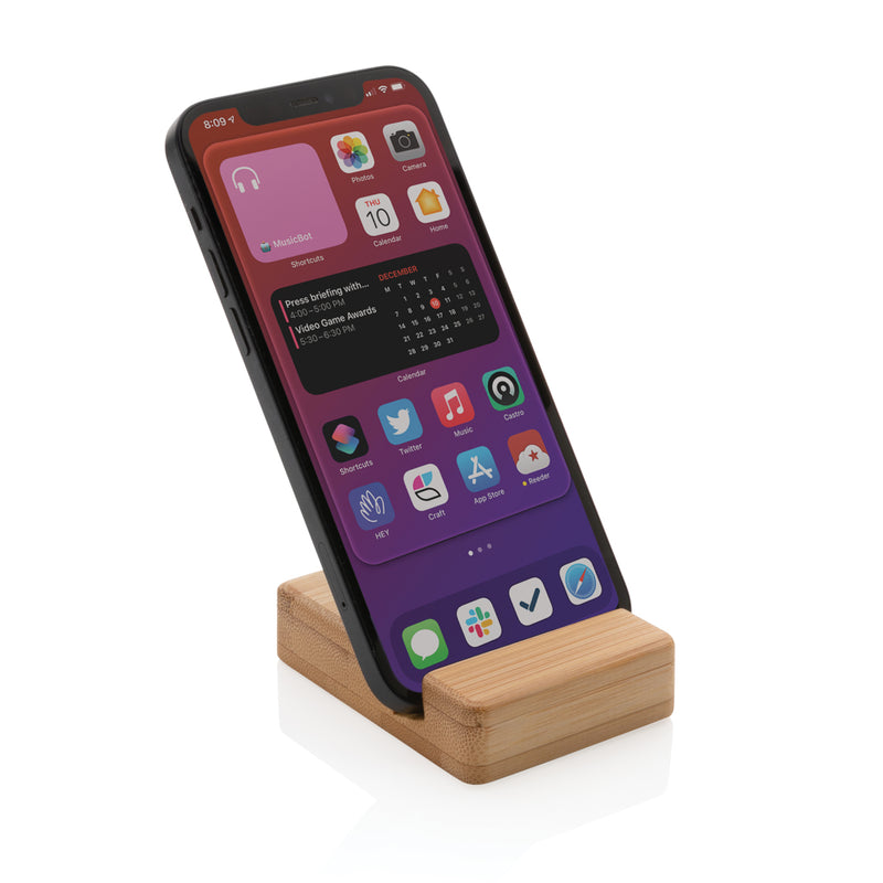 Load image into Gallery viewer, Bamboo phone stand - Custom Wood Designs

