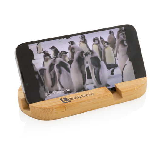 Bamboo tablet and phone holder - Custom Wood Designs