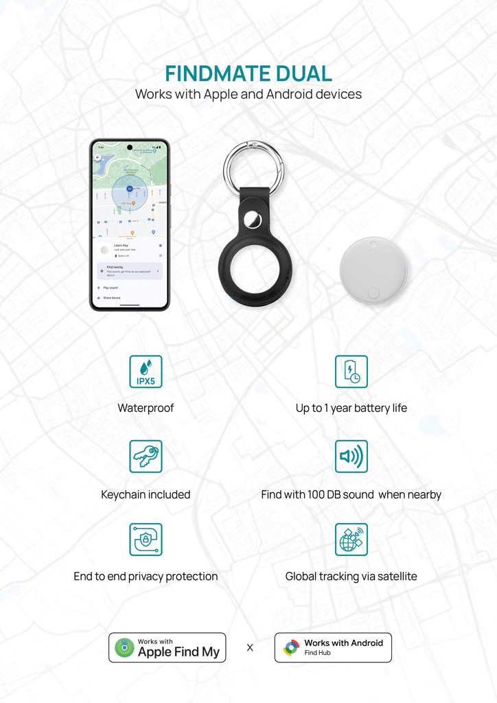 Load image into Gallery viewer, Findmate Dual RCS recycled plastic item finder IPX 5 - Custom Wood Designs Findmate Dual RCS recycled plastic item finder IPX 5 made from [material] –  [use_case] | Custom Wood Designs
