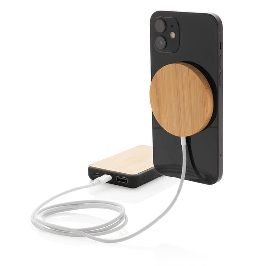 10W bamboo magnetic wireless charger - Custom Wood Designs