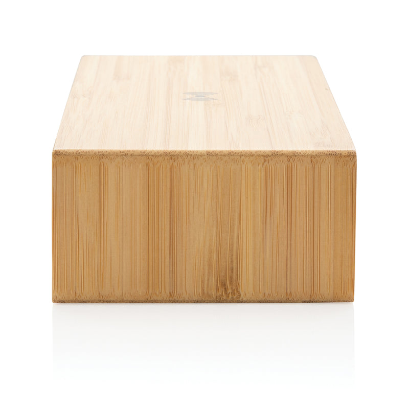 Load image into Gallery viewer, Bamboo alarm clock with 5W wireless charger - Custom Wood Designs
