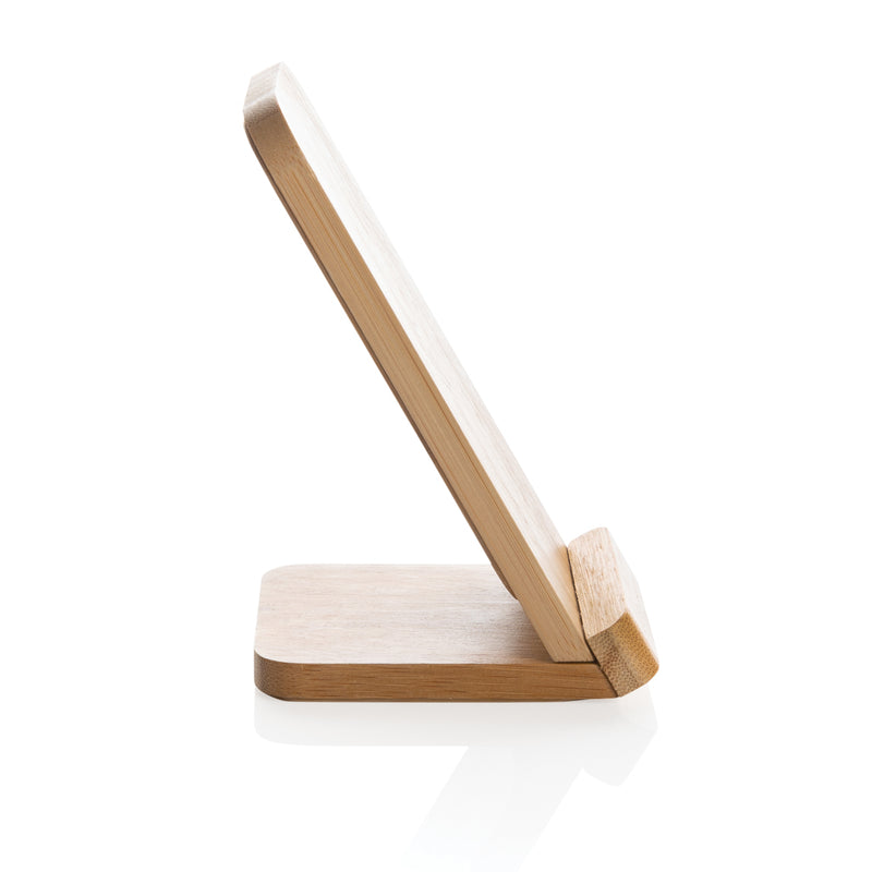 Load image into Gallery viewer, Bamboo 5W wireless charging stand - Custom Wood Designs
