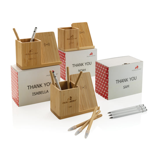 Calgary bamboo 10W wireless charger - Custom Wood Designs