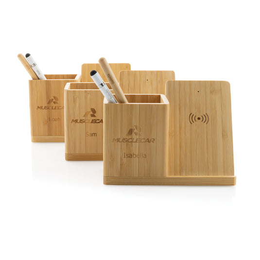 Calgary bamboo 10W wireless charger - Custom Wood Designs