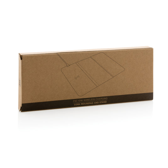 10W wireless charging cork mousepad and stand - Custom Wood Designs