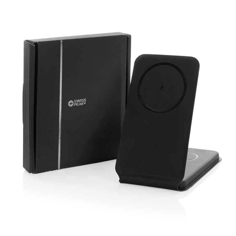 Load image into Gallery viewer, Swiss Peak RCS rPU 15W  3-in-1 magnetic wireless charger - Custom Wood Designs
