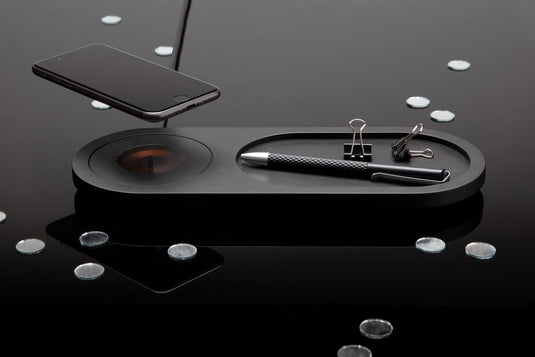 Encore 10W wireless charging valet tray - Custom Wood Designs