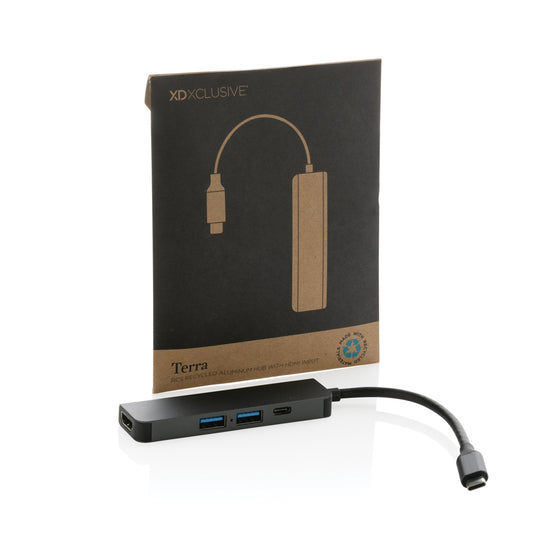 Terra RCS recycled aluminum hub with HDMI input - Custom Wood Designs