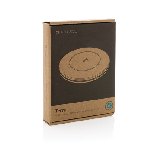 Terra RCS recycled aluminium 10W wireless charger - Custom Wood Designs
