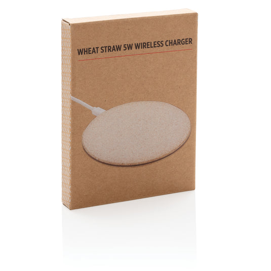 5W Wheat straw wireless charger - Custom Wood Designs