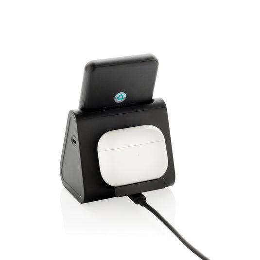 Powerbase RCS recycled plastic 3 in 1 charger with powerbank - Custom Wood Designs