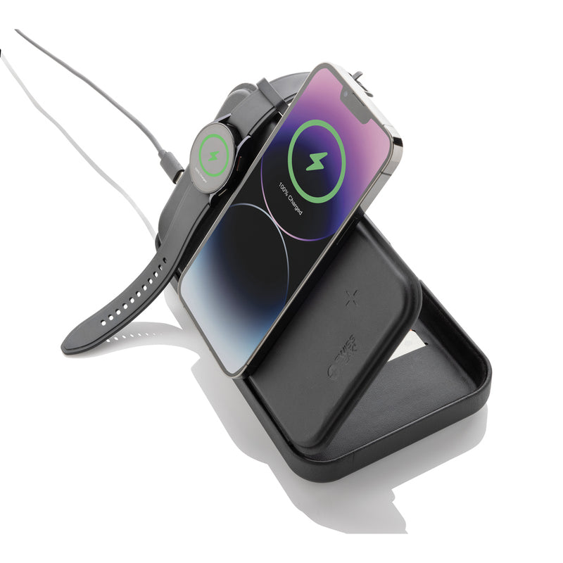 Load image into Gallery viewer, Swiss Peak RCS recycled travel case with 3 in 1 charger - Custom Wood Designs
