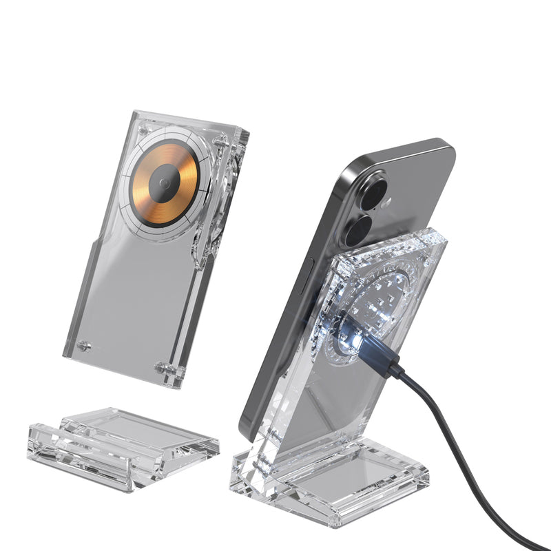 Load image into Gallery viewer, Magcharge 15W magnetic wireless charging stand - Custom Wood Designs
