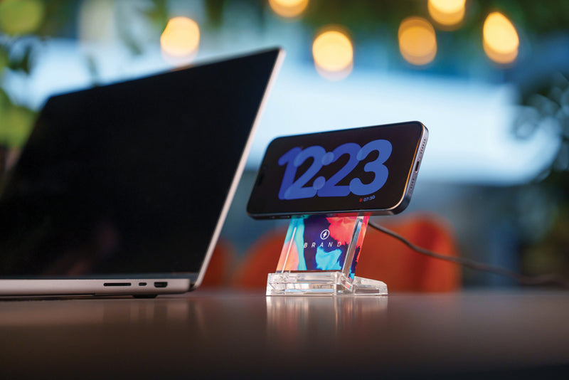 Load image into Gallery viewer, Magcharge 15W magnetic wireless charging stand - Custom Wood Designs
