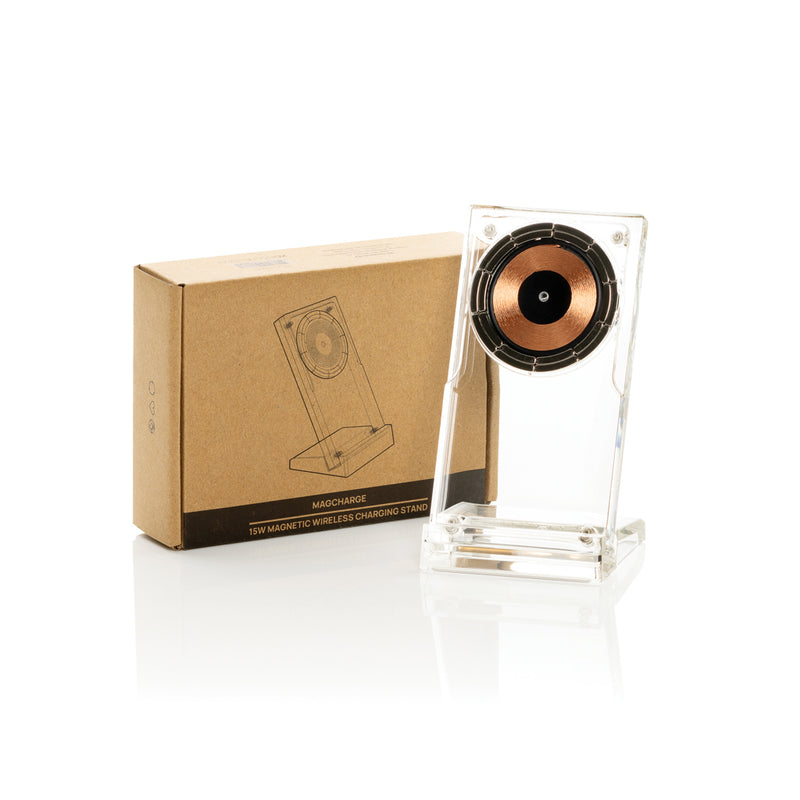 Load image into Gallery viewer, Magcharge 15W magnetic wireless charging stand - Custom Wood Designs
