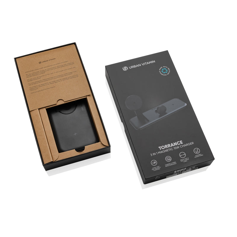 Load image into Gallery viewer, Urban Vitamin Torrance RCS 3 in 1 magnetic 15W charger - Custom Wood Designs
