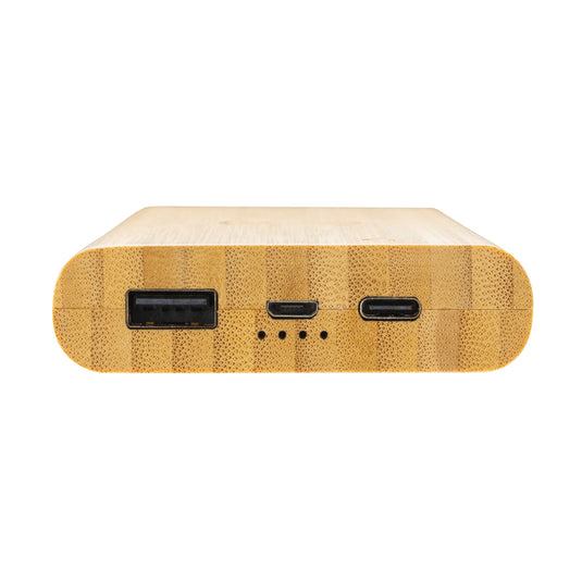 Bamboo 8.000 mAh 5W wireless powerbank - Custom Wood Designs