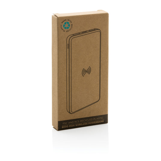 RCS recycled plastic 8000 mAh Wireless Powerbank - Custom Wood Designs