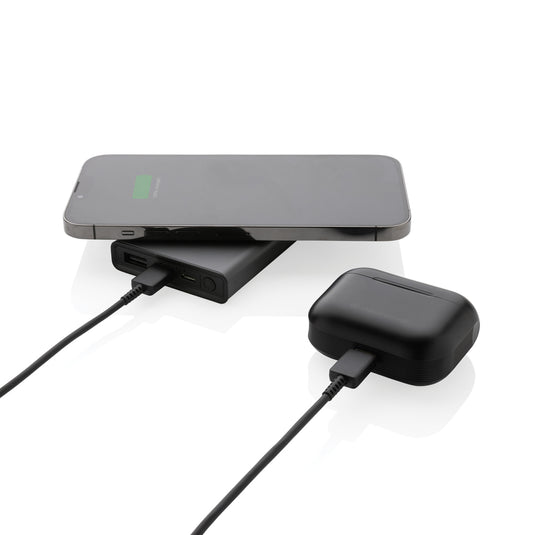 Terra RCS recycled aluminium 5000 mAh powerbank 5W wireless - Custom Wood Designs