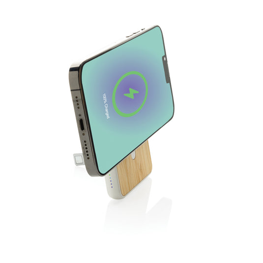 Zen RCS rplastic 5000 mah 5W magnetic bamboo powerbank - Custom Wood Designs