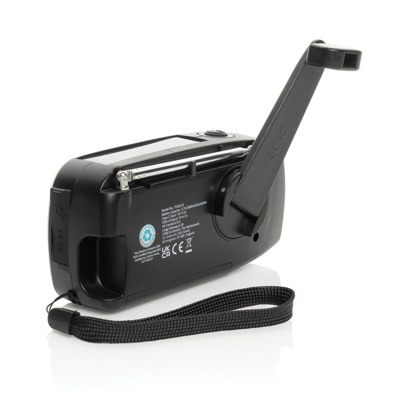 Load image into Gallery viewer, RescueWave RCS recycled plastic emergency radio - Custom Wood Designs RescueWave RCS recycled plastic emergency radio made from [material] –  [use_case] | Custom Wood Designs
