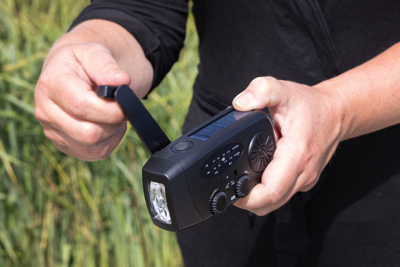 Load image into Gallery viewer, RescueWave RCS recycled plastic emergency radio - Custom Wood Designs RescueWave RCS recycled plastic emergency radio made from [material] –  [use_case] | Custom Wood Designs
