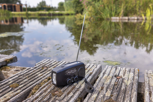 RescueWave RCS recycled plastic emergency radio - Custom Wood Designs RescueWave RCS recycled plastic emergency radio made from [material] –  [use_case] | Custom Wood Designs