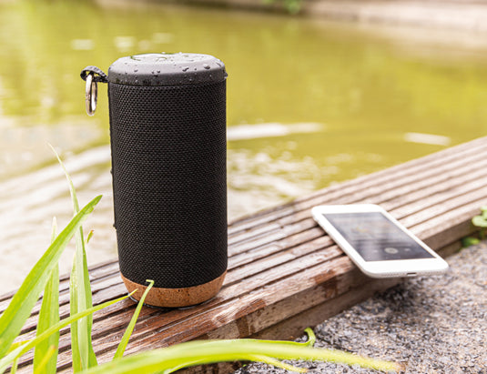 Baia 10W wireless speaker, cork - Custom Wood Designs