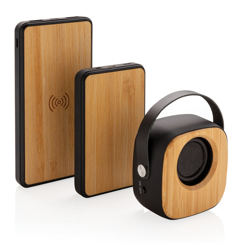 Load image into Gallery viewer, Bamboo 3W Wireless Fashion Speaker - Custom Wood Designs
