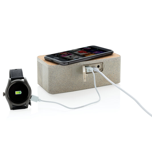 Wheatstraw wireless charging speaker - Custom Wood Designs