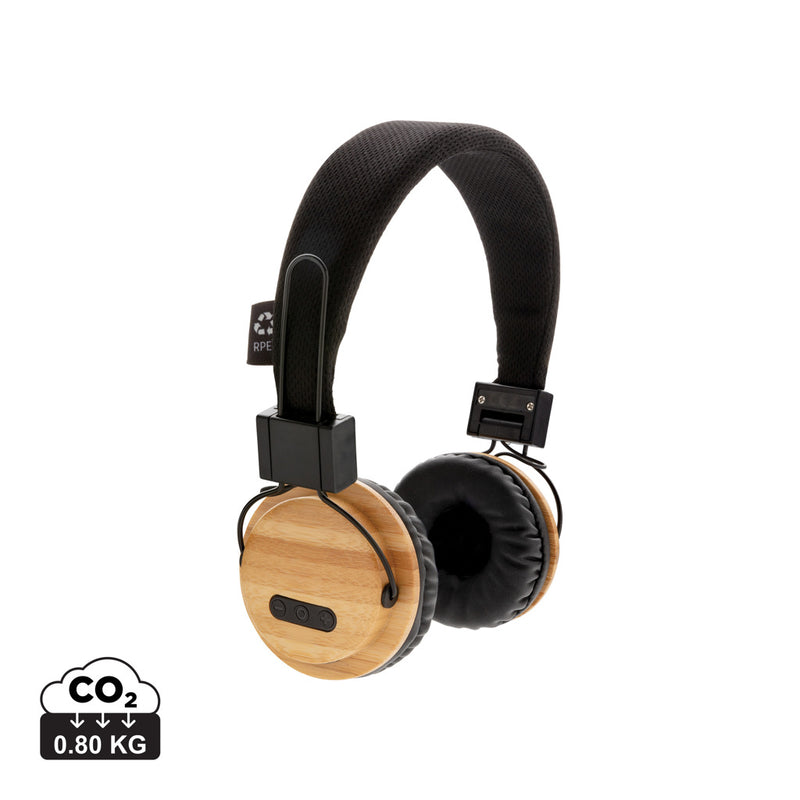 Load image into Gallery viewer, Bamboo wireless headphone - Custom Wood Designs
