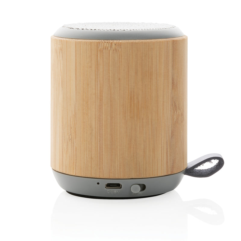 Load image into Gallery viewer, Bamboo and fabric 3W wireless speaker - Custom Wood Designs
