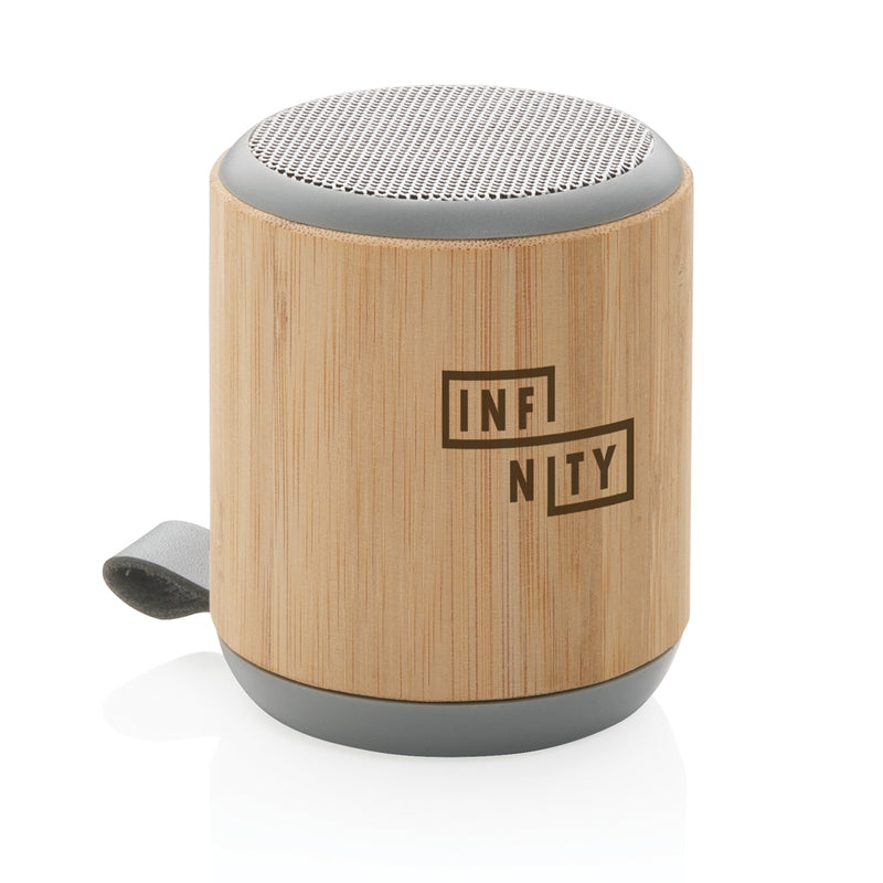 Load image into Gallery viewer, Bamboo and fabric 3W wireless speaker - Custom Wood Designs
